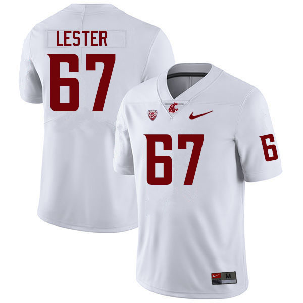 Men #67 Jonny Lester Washington State Cougars College Football Jerseys Sale-White